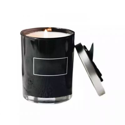 Modern Heat Resistant Candle Jars Wholesale Black 8oz 10 oz Candle Jars Luxury With Lid