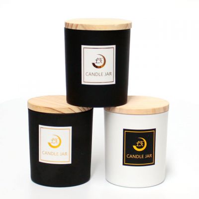 luxury 12oz black matte candle jars with lids