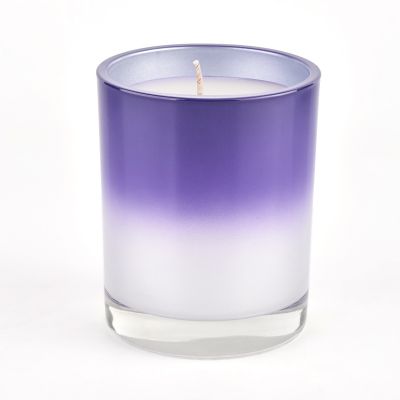 new arrived 2 color ombre glass candle jar