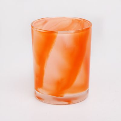 8oz luxury handmade colorful decorative glass candle jars wholesale