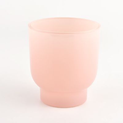 Hot Selling Luxury Pink Home Decor Empty Custom Glass Candle Container