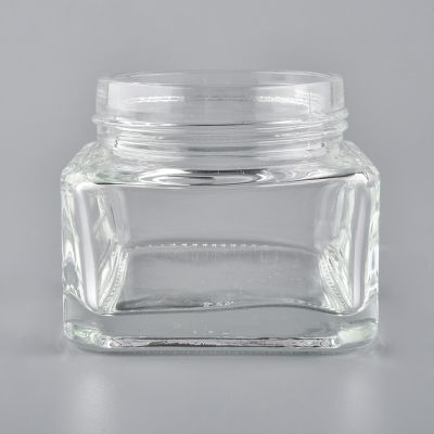 Square 150ml customized color glass bottle in bulk for candle making home decoration