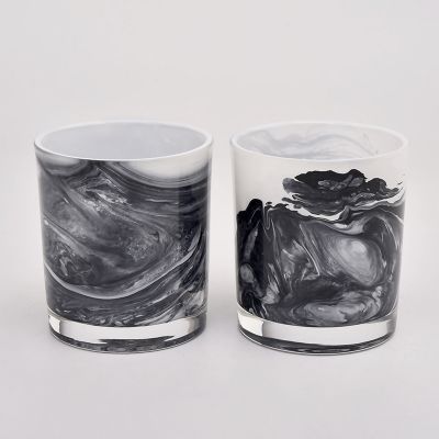 Newly design luxury stone effectl on 2oz to 20oz glass candle jars in bulk
