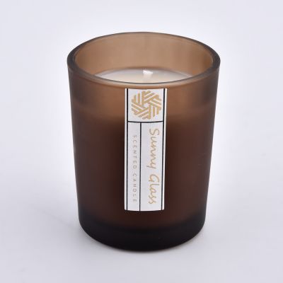 Hot sale amber 80ml glass candle jar for supplier