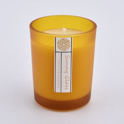 80ml frosted customized color glass candle jar for wedding