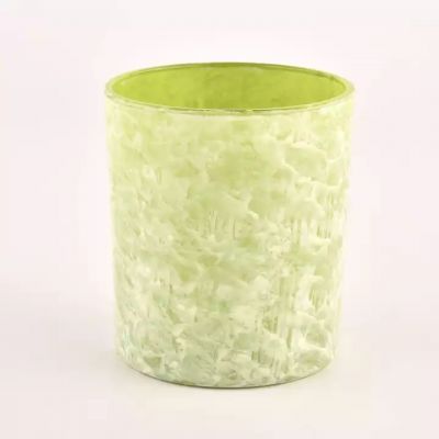 elegant glass candle vessel light green candle holder