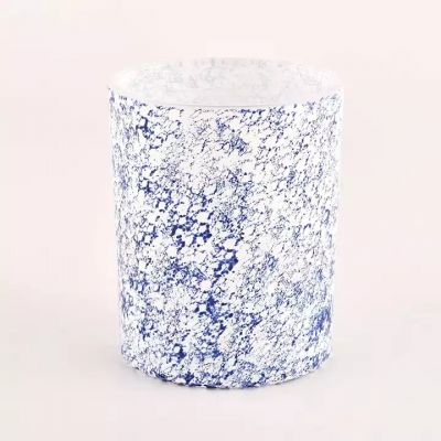 luxury beautiful color glass vessels for candles wholesale