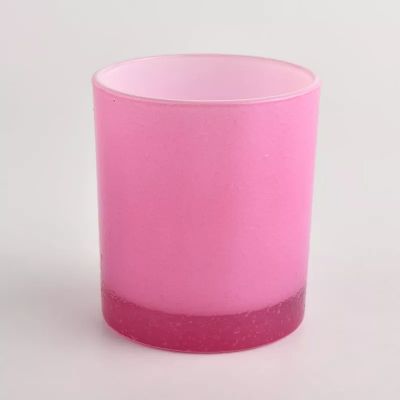pink glass candle jars for scented wax for Mother