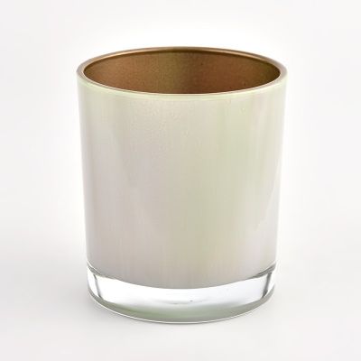 Fancy custom glass candle jar for making
