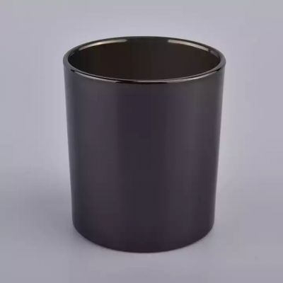Luxury 300ml black candle holder for home decorative for wedding