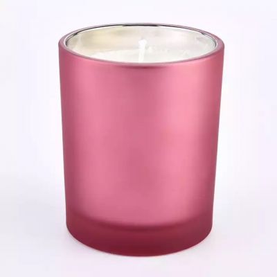 empty glass container for candles , 8oz matte glass candle jars