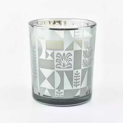 laser pattern luxury glass container for candle making