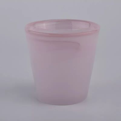 8oz 10oz luxury pink glass handmade glass candle holder