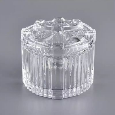 Luxury empty Soy Wax Glass Candle Jars with lids and gift box wholesale