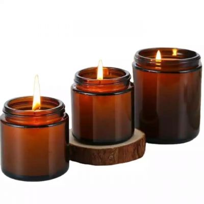 The manufacturer sells 250ml amber brown empty large mouth candle cans, which are used to make candles