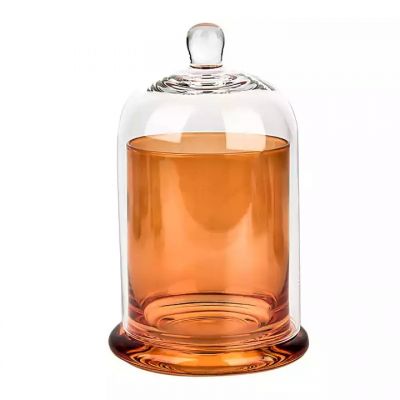 Custom Luxury empty modern fashion unique clear glass candle jars for candle making