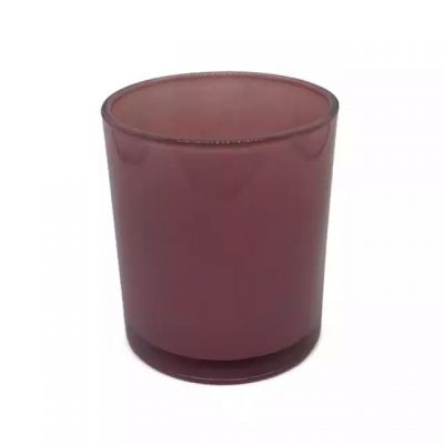 Multi color spray polished glass candle making jar with bamboo lid