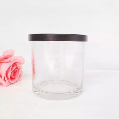 Cheap clear 16oz straight side glass candle jar for candle making