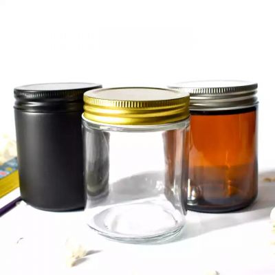 glass jars with lids large wide mouth candle soy wax clear mason glass jars with gold lid