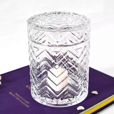 wholesale-candle-vessels hobnail embossed luxury crystal clear handmade beautiful beach candle vessel