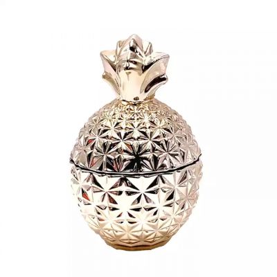 luxury candle vessel 3 wicks 2 wicks rose gold pineapple candle vessels