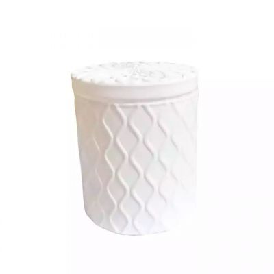 nwe gel cut diamond handmade blown luxury wholesale white frosted candle vessels