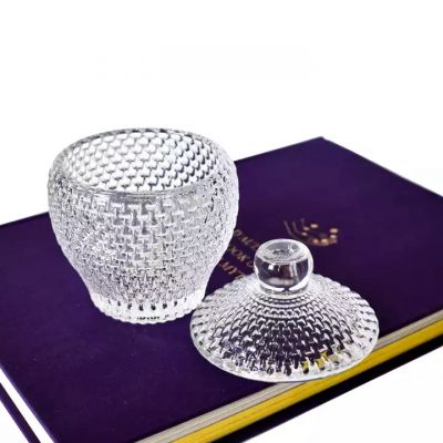 hot sale wide mouth european style mercury glass candle jar with lid in bulk