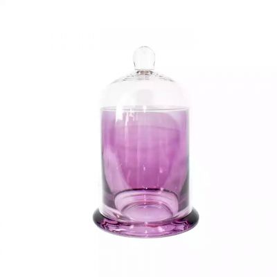mini small medium big large different sizes dome base colored thick cloche candle jars glass