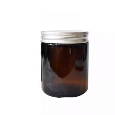 coloured amber glass candle jar for scented candle