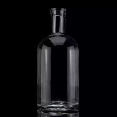 Classic 500ml 700ml Glass Liquor Bottle 750ml Round Shaped Liquor Bottles For Sale