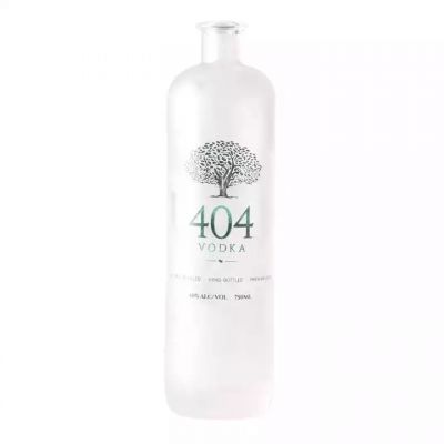 China New Design Custom Frosted Glass Vodka Bottle 750ml Screen Painting Glass Bottle With LOGO