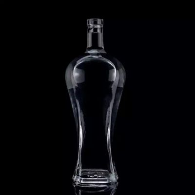 Factory Outlet Super Flint Glass 700ml 750ml Transparent Square Bottom Unique Design Whiskey Glass Bottle
