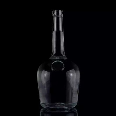 Factory Wholesale Design Round Long Neck 1 Liter 1.2 Liter Whiskey Glass Bottle High Quality Whiskey Liquoe Glass Bottle