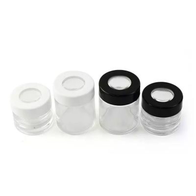 Hot sale skin care transparent frosted glass jars magnifying glass bottle screw lids honey jam jars