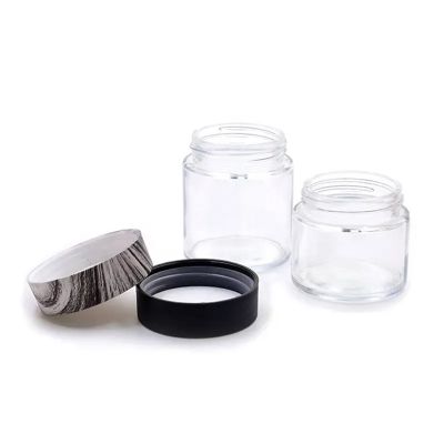 Custom 3oz 4oz glass jar packaging pharmacy jars flower herb food child resistant concentrate glass bottles