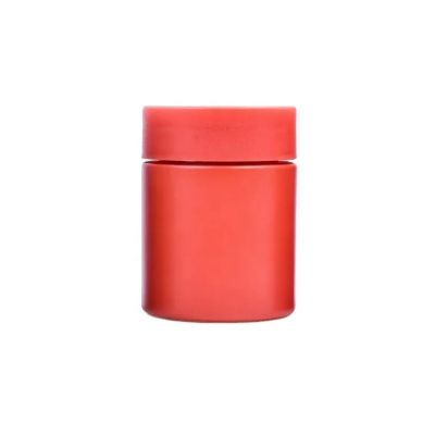 custom hot sale 60ml 2oz wide mouth orange cosmetics cream flower glass jar with child resistant lid