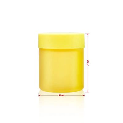 3OZ Custom frosted yellow color air tight child proof containers child resistant glass jar