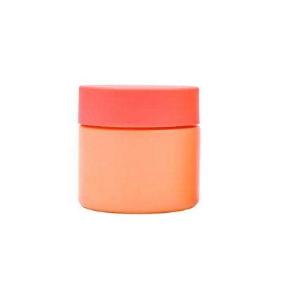 Factory direct sale 70 ML orange Round herb flower plant glass jars with plastic screw childproof lid