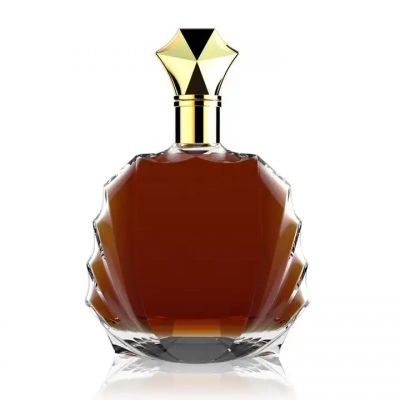 new design super flint glass bottle with cap for brandy tequila glass bottles 700ml
