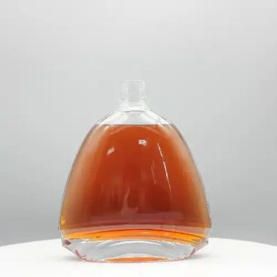 custom designolive oil brandy beer glass bottle with lid tequila rum use 750ml black paint wholesale glass liquor bottles