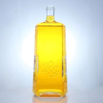 700ml personalized embossed vodka rum whiskey bottle spirits glass bottle with cork cap