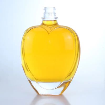 customized 500ml tumbler square heart-shaped glass cosmetic perfume bottle with vinlok cap