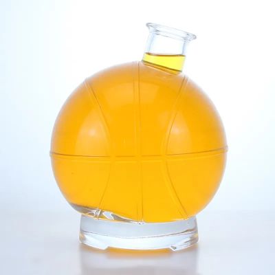 white frosted matte 700ml 375ml round basketball glass perfume bottle