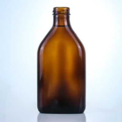 700ml amber hip flask vodka rum gin whiskey glass bottle liquor glass bottle with cork cap