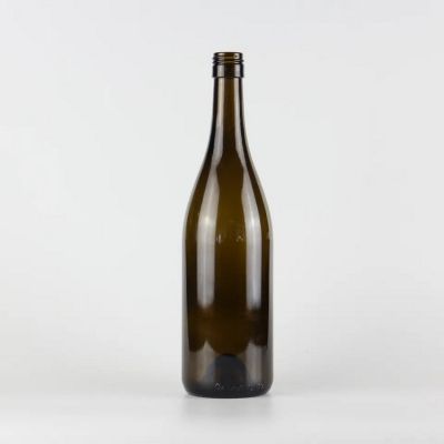 750ml antique green burgundy screw cap glass bottle factory price