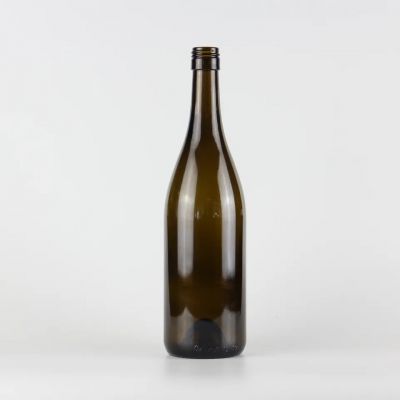 750ml screw finish burgundy shape wine glass bottle with screw caps