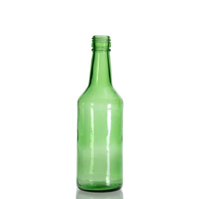 Custom Korean 360ml Soju Glass Bottle Green Wine Empty Beverage Beer Glass Bottle