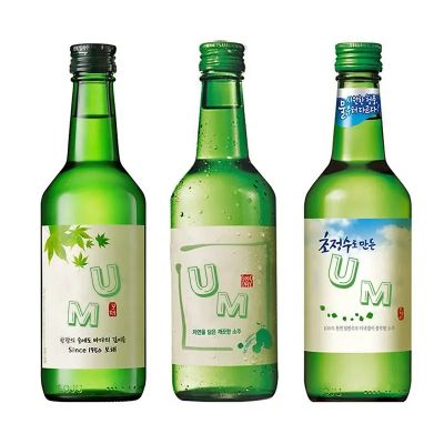 12oz 360ml soju green EMPTY glass bottle with ROPP aluminum cap pilfer proof cap China factory low price