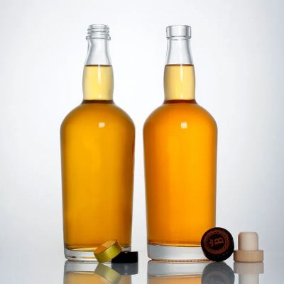 New Fancy Exquisite Design Vodka Liquor Glass Bottle 750 ml Clear Glass Bottle