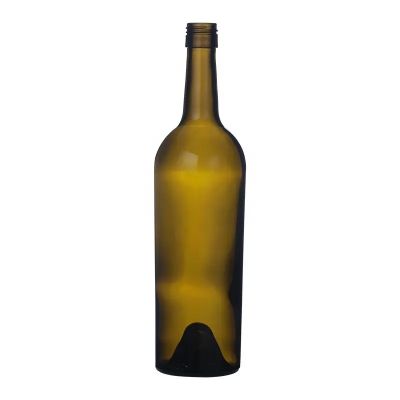 Factory Produced 750ml 660g Red Wine Bottle Screwcap Empty Bordeaux Glass Bottle